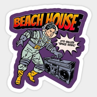 Beach House Space Song Retro Sticker